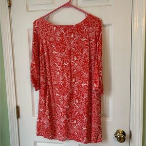Chic Coral Floral Women's Tunic